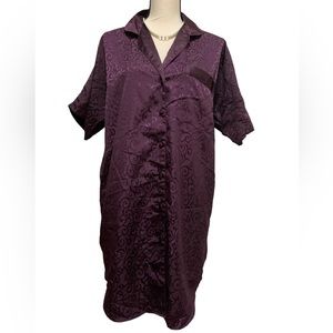 Like new Gabrielle Intimates deep plum silken night shirt sz M
